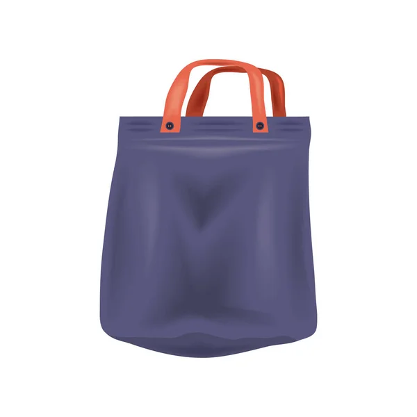 Reusable Shopping Bag Mockup Icon — Vetor de Stock