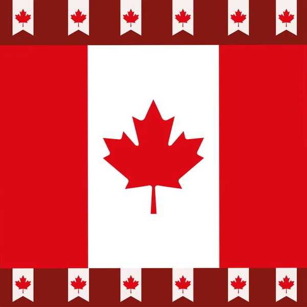 Bandeira Canadá Dia Independência Patriotismo — Vetor de Stock