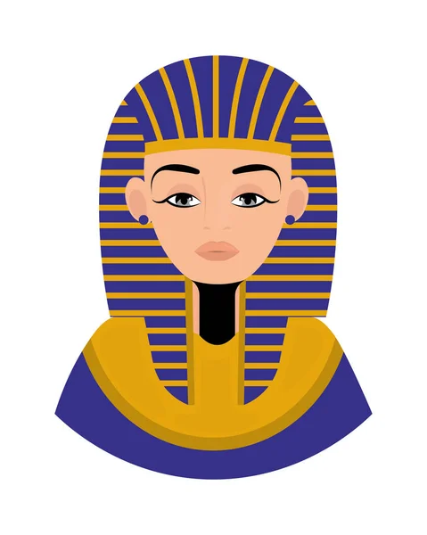 Antiguo Icono Faraón Egipcio Aislado — Archivo Imágenes Vectoriales