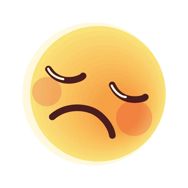 Üzgün Emoji Simgesi Izole Vektörü — Stok Vektör