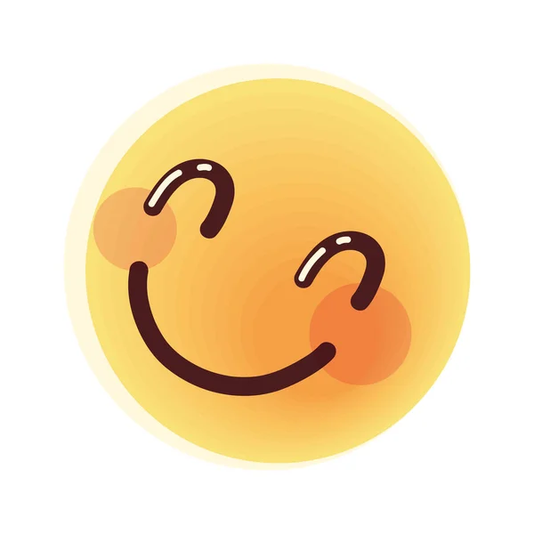 Smiling Emoji Icon Isolated Vector — Stock Vector