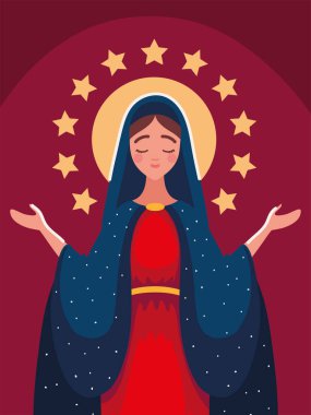 cute Virgin Mary sacred character