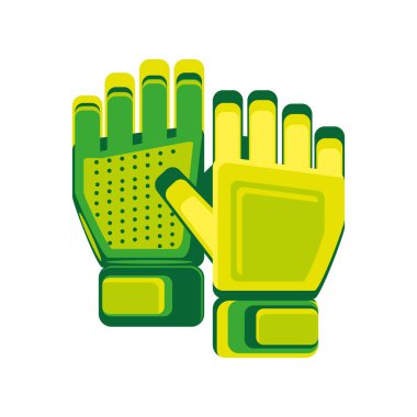 soccer gloves accessory icon isolated