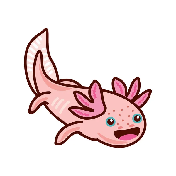 Axolotl Flat Icon Vector Isolated — Image vectorielle
