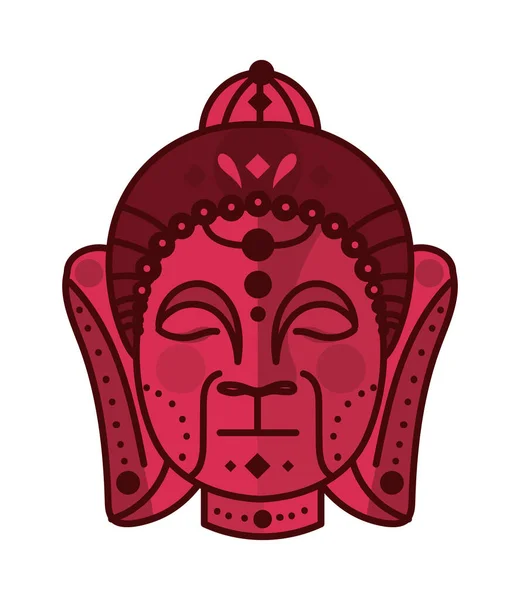 India Estatua Buda Icono Aislado — Vector de stock
