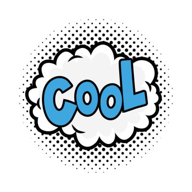 Retro komik konuşma balonu yarım ton noktaları
