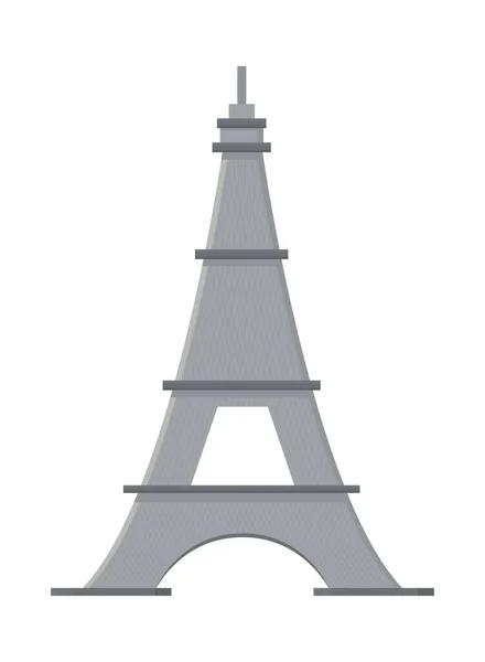 Eiffel Tower Landmark Icon Isolated — стоковый вектор