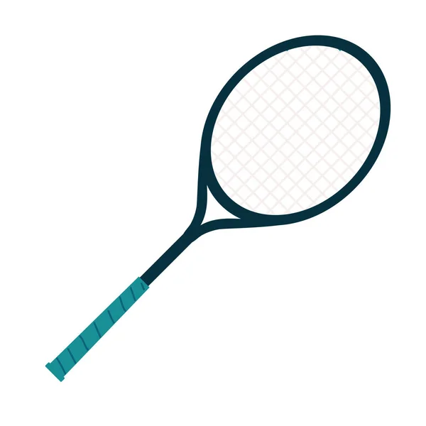 Tennis Racket Equipment Icon Isolated — Stock Vector