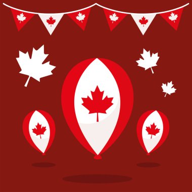 canada day, celebration balloons decoration