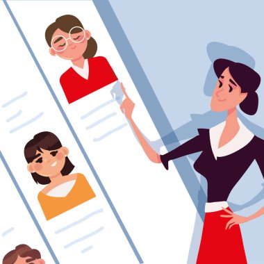 Ajan CV 'si olan işçileri seç, tasarım