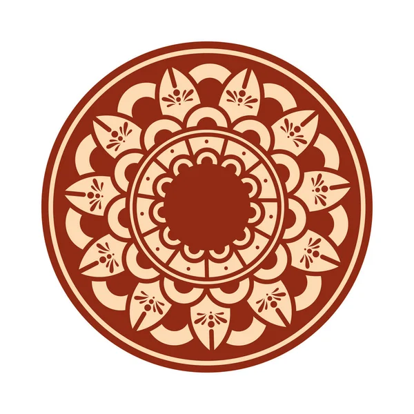 Mandala Decoration Icon Isolated — Stockvector