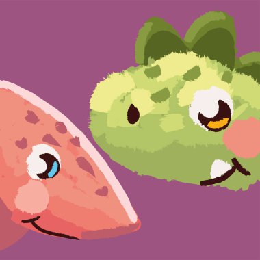 Şirin dinozorlar çizgi film dizaynı