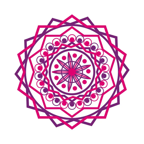 Mandala Vector Icono Aislado Plano — Archivo Imágenes Vectoriales