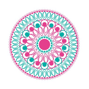 mandala daire tasarımı simgesi izole edildi