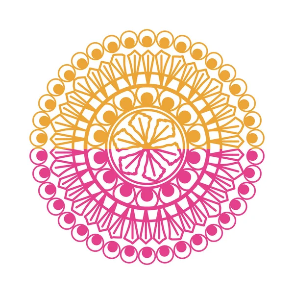 Árabe Mandala Motivo Icono Aislado — Archivo Imágenes Vectoriales
