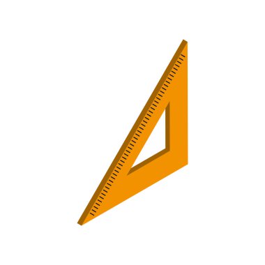 Üçgen cetvel okulu ikonu izometrik