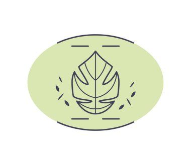 Çiçek yaprağı etiketi simgesi düz izole