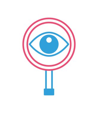 Demokrasi seçim görme simgesi izole edilmiş daire