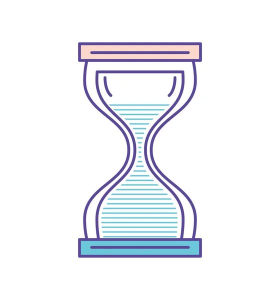 Tid Timeglassikon Flatt Isolert – stockvektor