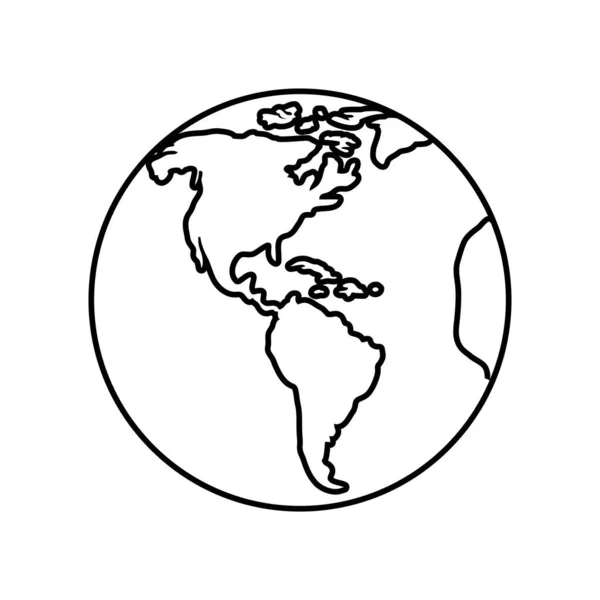 Изолированная Иконка Карты Мира — стоковый вектор