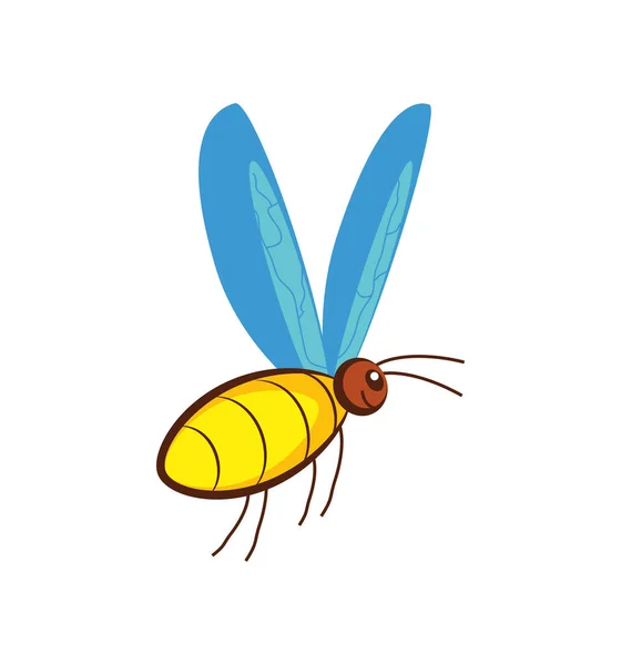 Şirin Arı Böceği Simgesi Izole — Stok Vektör