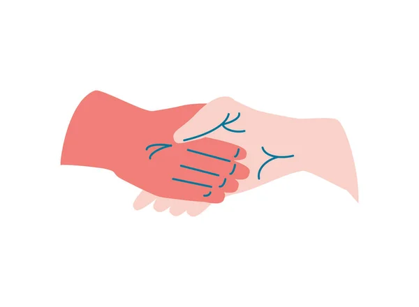 Diverse Handshake Cartoon Icon Isolated — Stock vektor