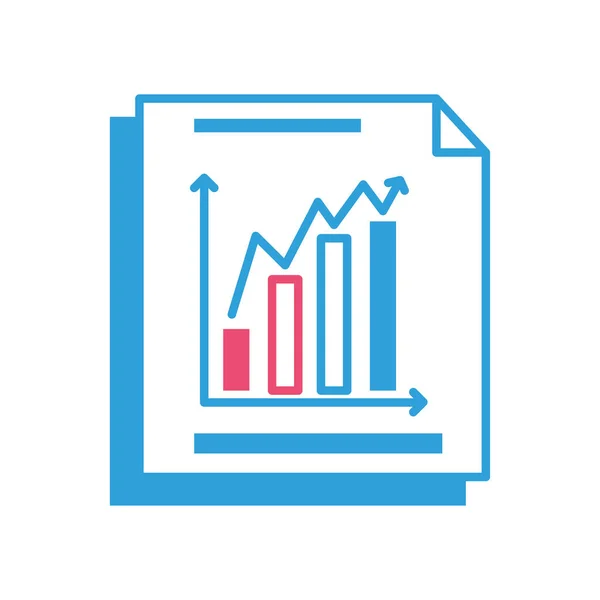 Grafico Delle Statistiche Finanziarie Icona Isolata — Vettoriale Stock