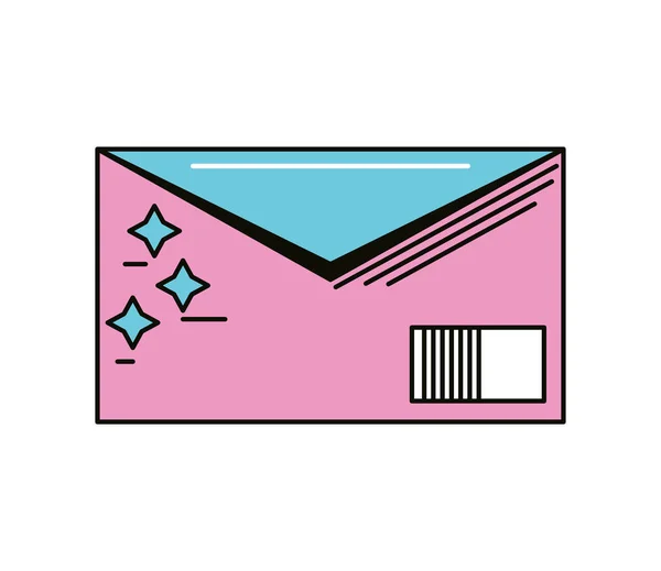 Sobre Correo Electrónico Icono Retro Aislado — Vector de stock