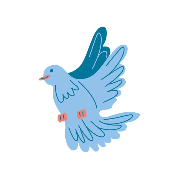 Flying Peace Dove Icon Isolated Flat — Stock vektor