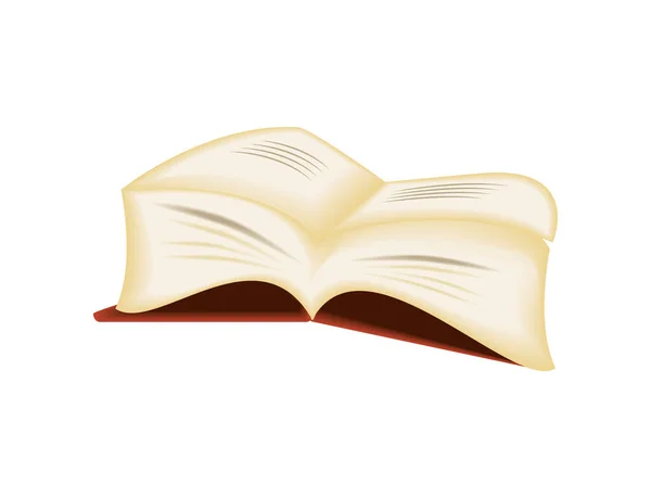 Starožitná Ikona Otevřené Knihy Izolována — Stockový vektor