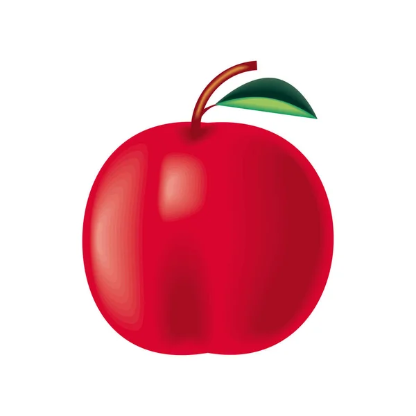 Icône Pomme Fruit Isolé Plat — Image vectorielle