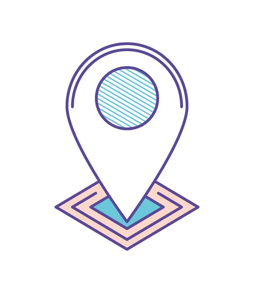 Ikona Wskaźnika Nawigacji Mapy Izolowana — Wektor stockowy