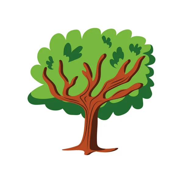 Tree Greenery Plant Icon Isolated — Stock Vector