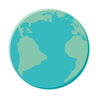 Dünya gezegen haritası simgesi izole edildi