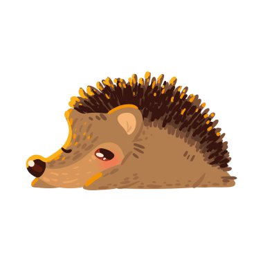 Hayvan kirpi simgesi izole edilmiş