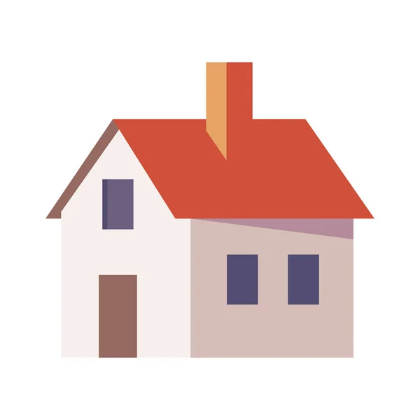 House Facade Icon Isolated Flat — Stock vektor