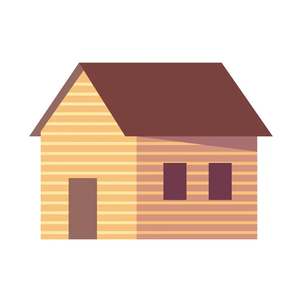 Cottage Cartoon Icon Isolated Flat — Stock Vector