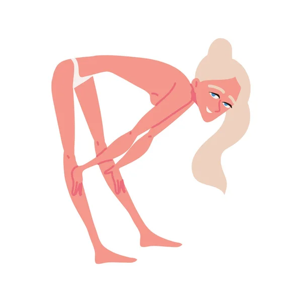 Femme Mince Mouvement Corporel Positif Concept — Image vectorielle