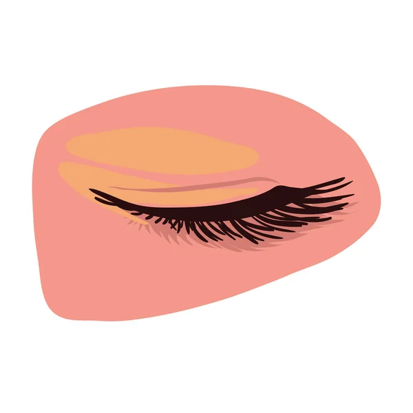 Woman Closed Eye Icon Isolated — Stock vektor
