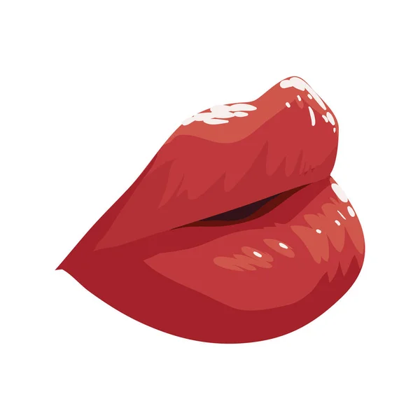 Sexy Female Mouth Icon Isolated — Stock vektor