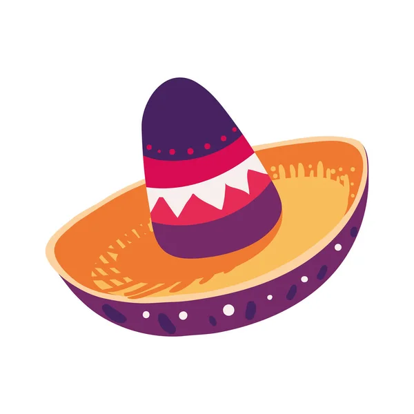 Mexican Hat Icon Flat Isolated — Stock vektor