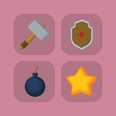 simge koleksiyonu oyun yıldızı ve bomba