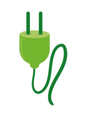 Enerji prizi çevre dostu simge izole