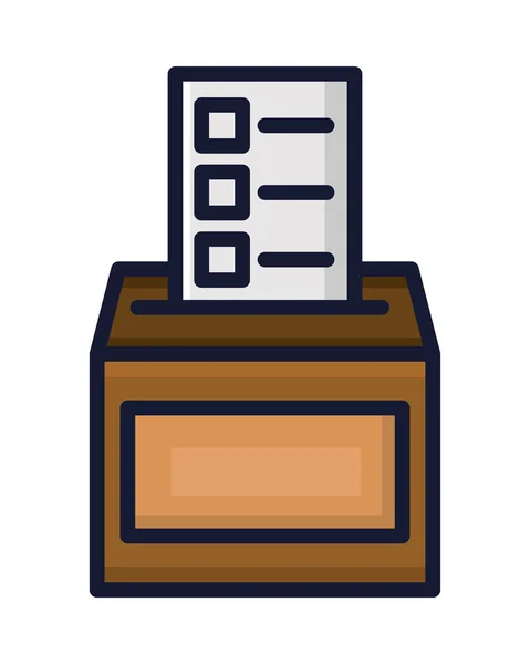 Elections Ballot Box Icon Isolated — Stock Vector