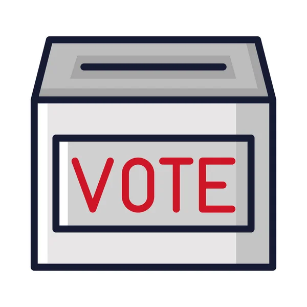 孤立的选举投票箱图标 — 图库矢量图片
