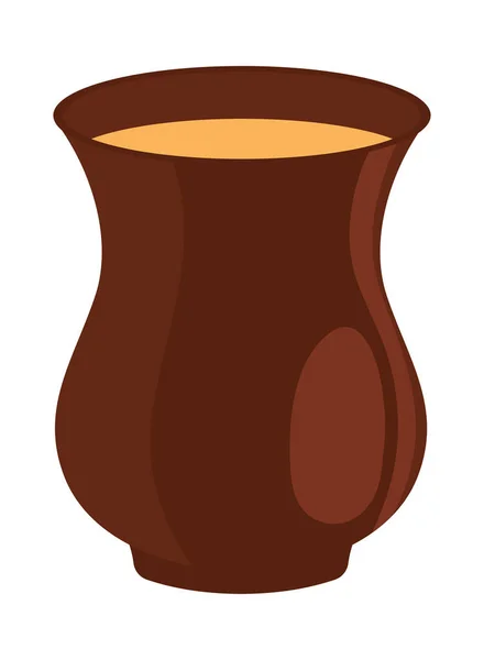 Ceramic Cup Drink Icon Isolated — Stock vektor