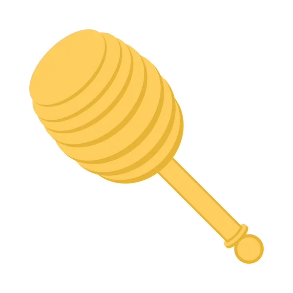 Honey Spoon Icon Isolated Flat — Stock Vector