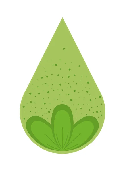Eco Friendly Drop Icon Isolated — Stock Vector