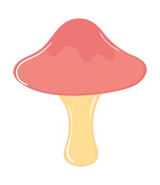 Mantar karikatür simgesi düz izole