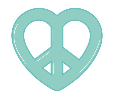 kalp şeklinde barış sembolü izole edildi